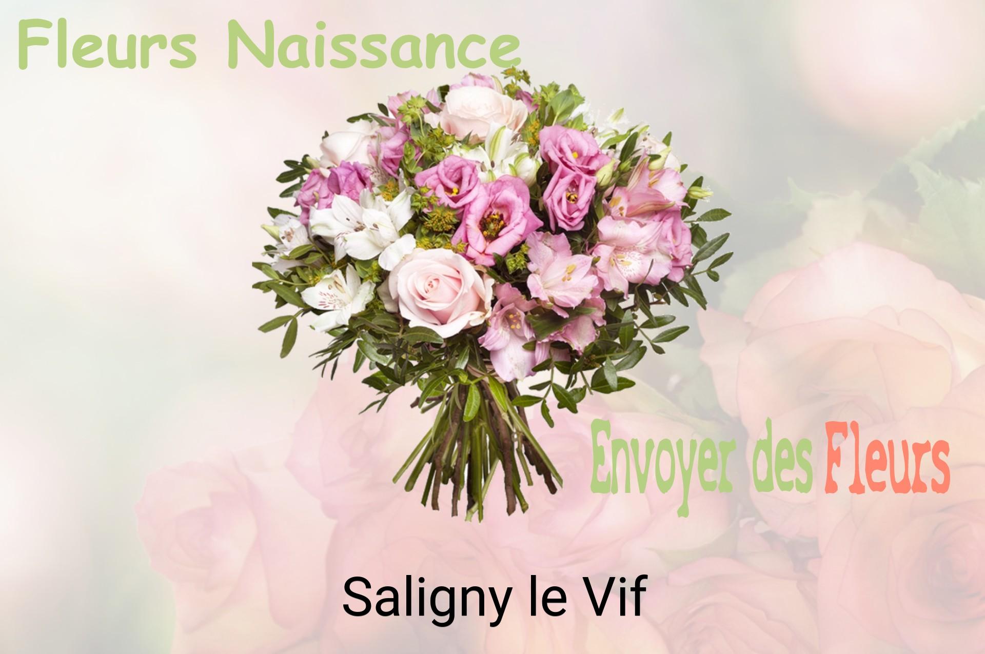 Bouquet de fleurs de naissance livré à Saligny-le-Vif